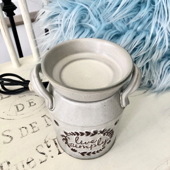 Scentsy, Warmer, Full Size, Live Simply, Rustic Grey, Farmhouse, Milk Jug - Picture 2 of 15